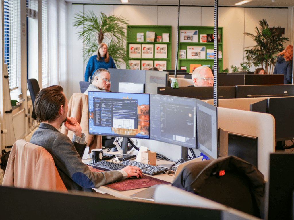 Inhouse Creators aan het werk op kantoor